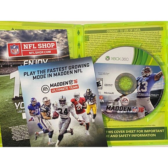 Madden NFL 16 (Microsoft Xbox 360, 2015) With Inserts - Picture 6 of 7